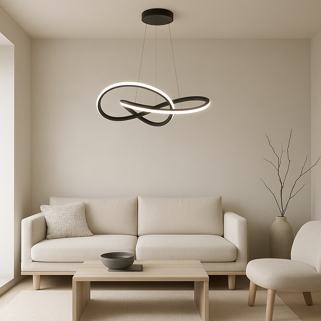 Suspension Kendal BLACK 50cm avec télécommande  (3 Lumières )