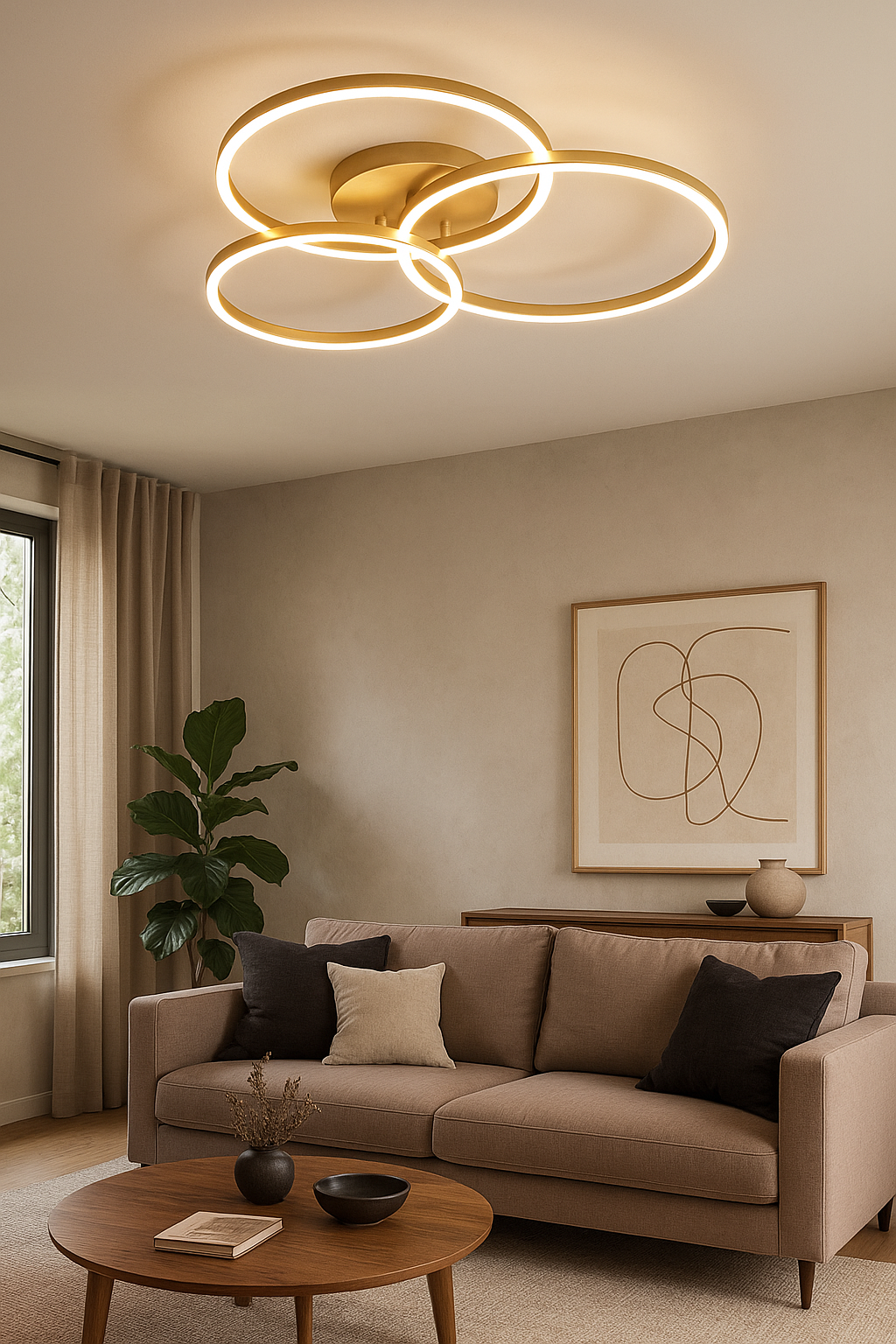 Plafonnier Coomet GOLD 50 CM