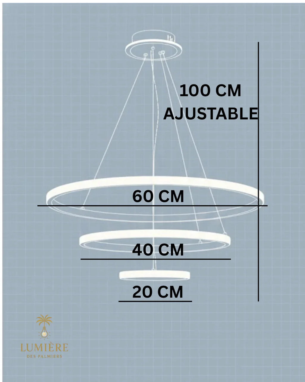 Suspension Cercle WHITE - 60 CM