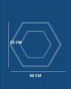 Plafonnier Hexagone - 60CM