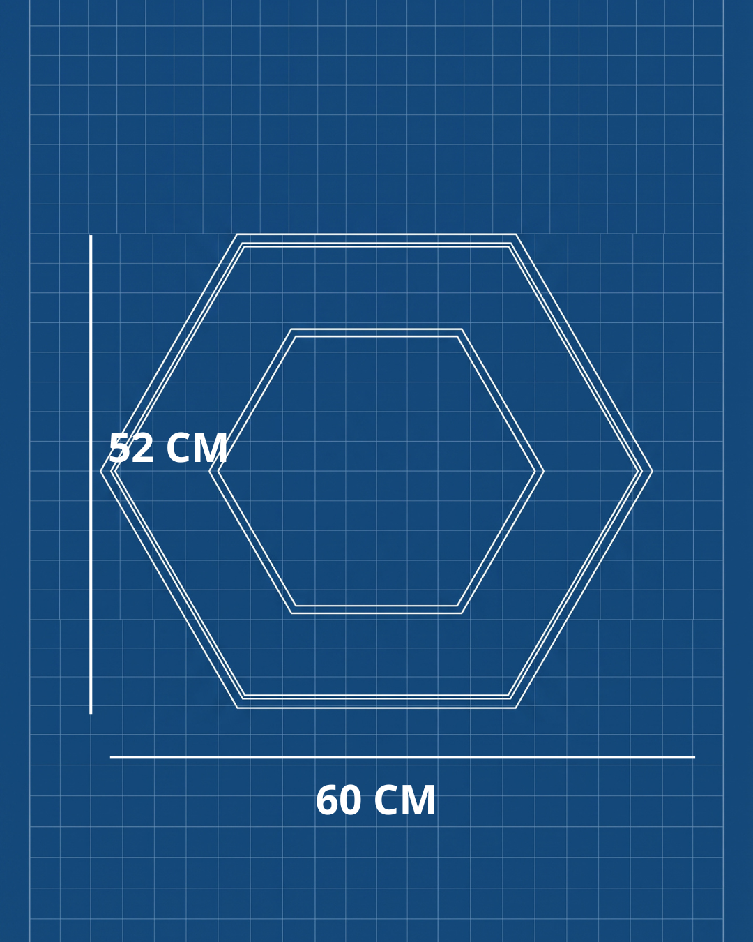 Plafonnier Hexagone - 60CM