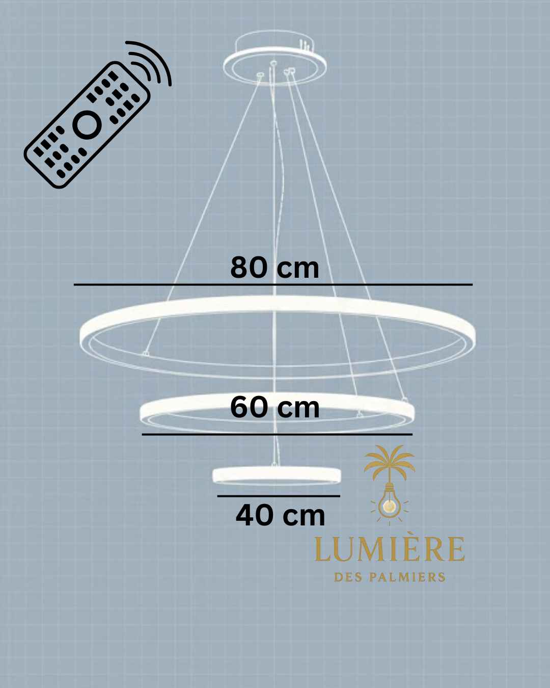 Suspension Avante GOLD/NOIR/BLANC 80CM
