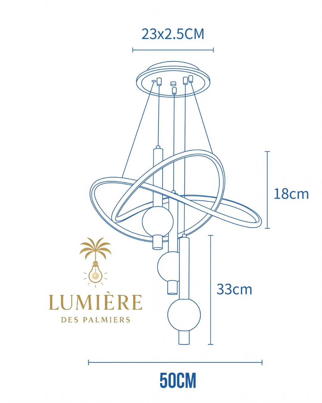 Suspension Watso GOLD - 50 CM