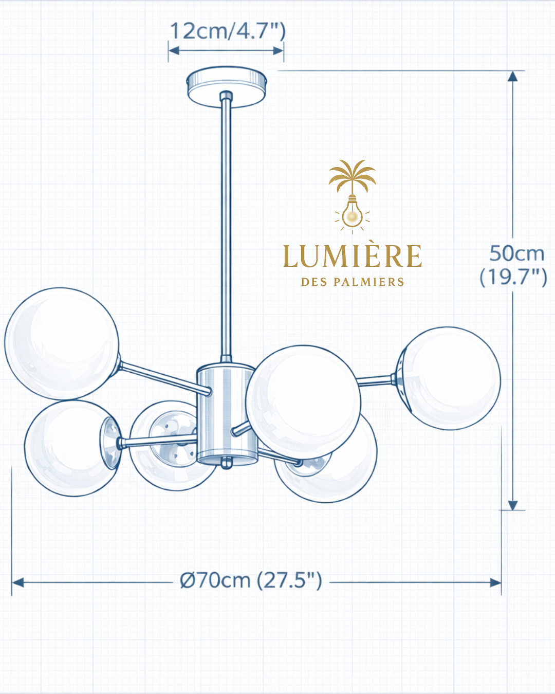 Suspension Ayro – 6 Globes