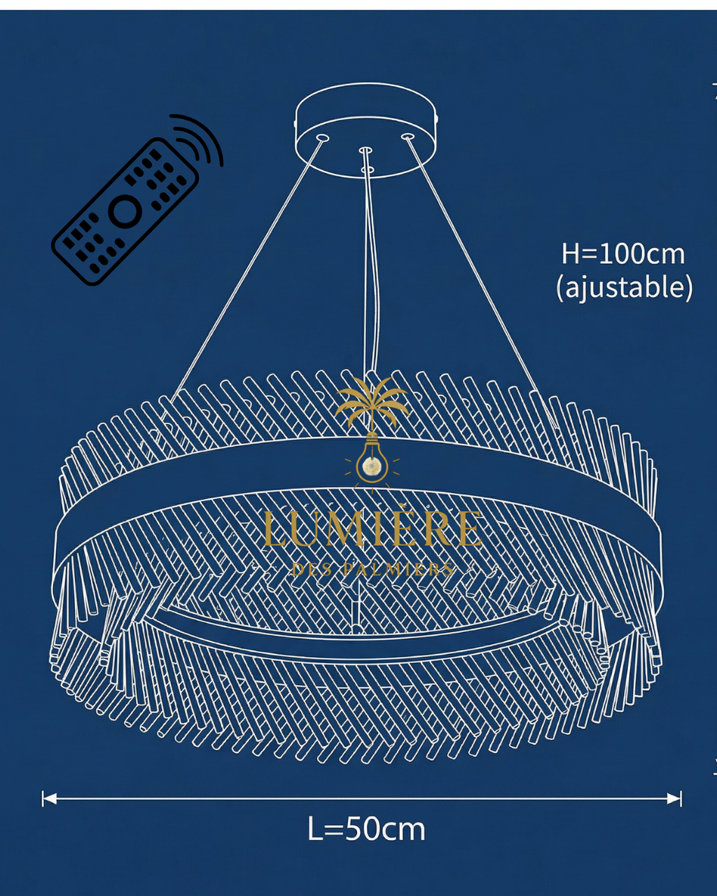 Lustre Azerio - 50 CM