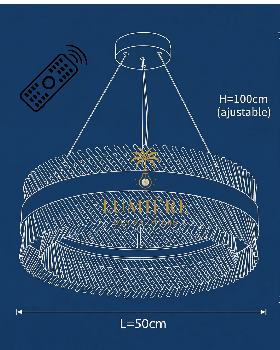 Lustre Azerio - 50 CM