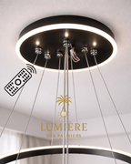 Suspension Cercle BLACK ( avec télécommande )