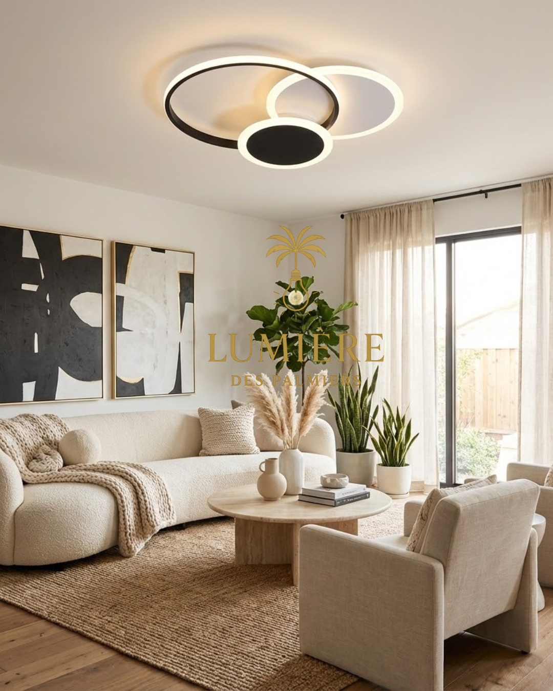 Plafonnier Triver 50CM avec télécommande