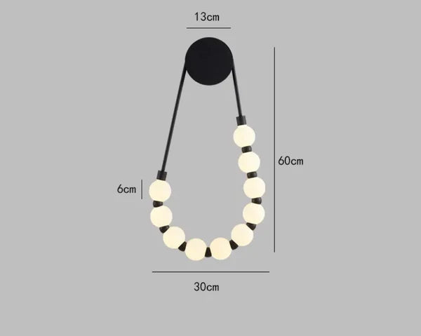 Applique murale JINX NOIR 60cm ( 3 Lumières )