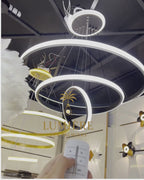 Suspension Cercle BLACK ( avec télécommande )