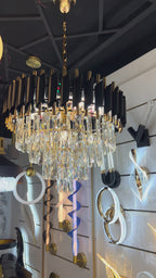 Lustre marocaine NOIR 50CM ( 3 Lumières ) avec télécommande