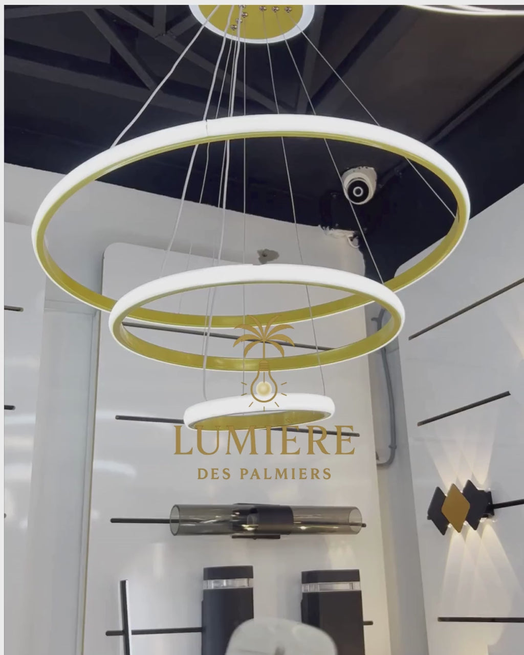 Suspension Cercle GOLD ( avec télécommande )